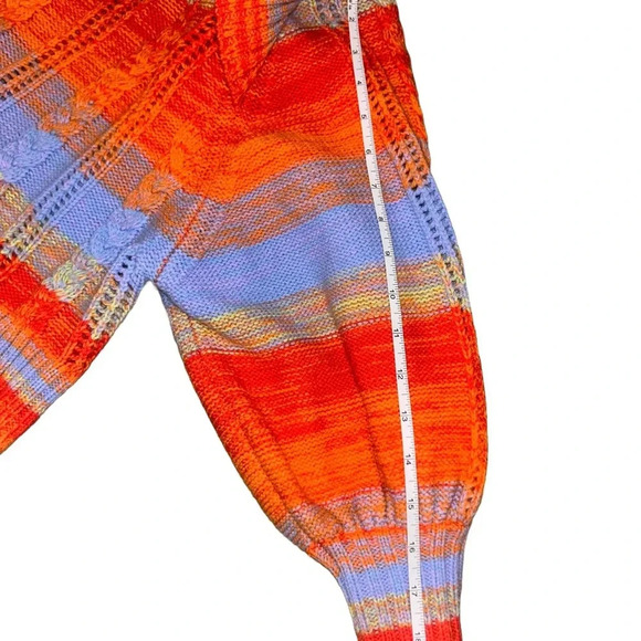 SOMETHING NAVY MULTI COLOR RUFFLE MOCK NECK SWEATER SIZE XS - Picture 7 of 9